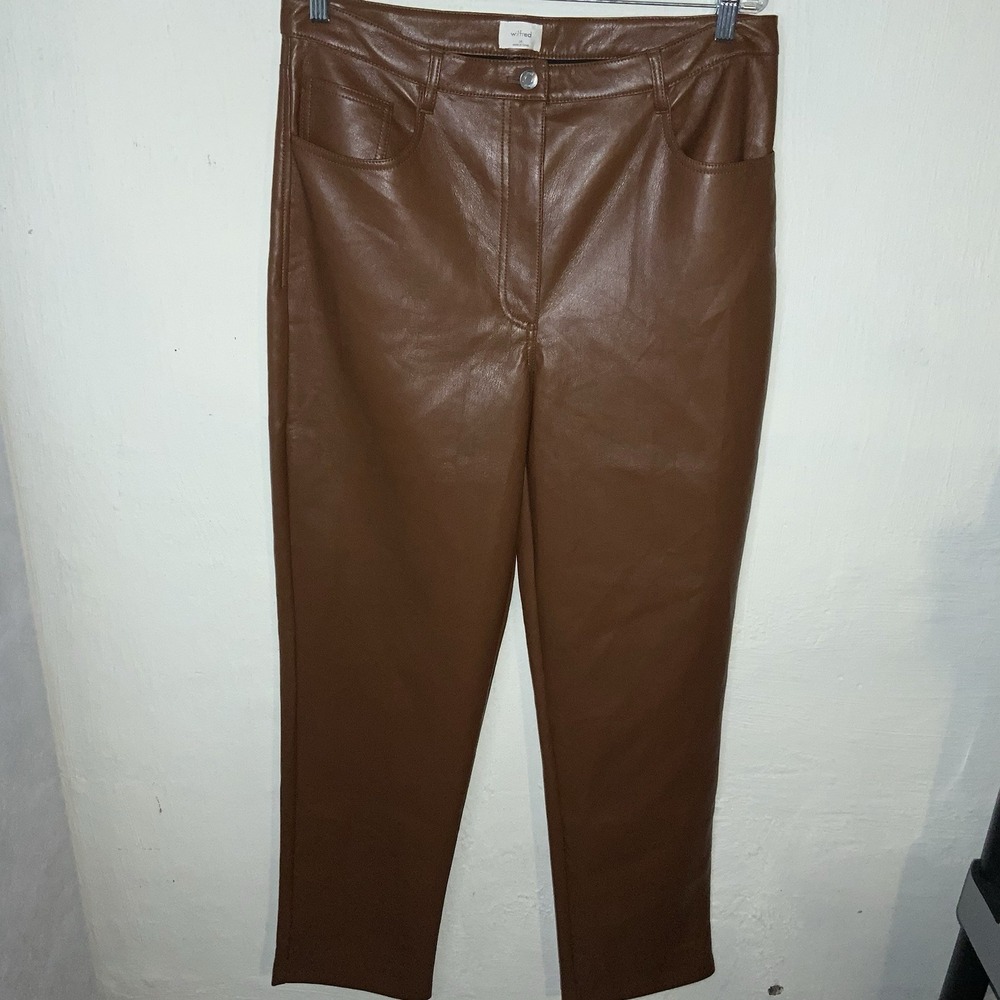 Wilfred‎ Melina Brown Faux Leather Pants Size 14 Aritzia Best Seller